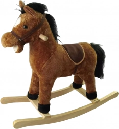 Rjav gugalni konj 71 × 28 × 65 cm