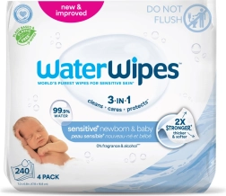 WaterWipes vlažni robčki Newborn & Baby 3v1, 4× 60 kosov (240 kosov)