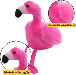 Rožnat plišast obesek flamingo 12 cm