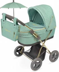 Zložljiv voziček za punčke s senčnikom in torbo Capriccio 60 cm