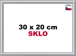 Plastičen okvir 30x20 cm srebrn