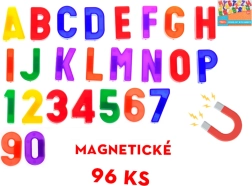 Set magnetnih črk in številk, 96 kosov