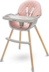 Otroški stolček za hranjenje Baby Mix Freja dusty pink