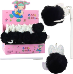 Gel pero s črnim cofkom, moder črnilo, 17 cm, 0,5 mm