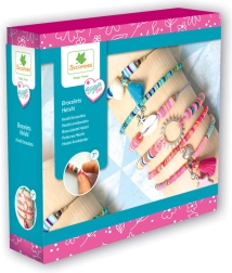 Izdelava nakita: Zapestnice iz perlic Heishi – modra in rožnata