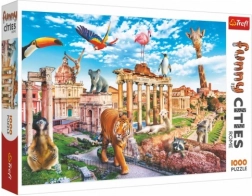 Sestavljanka Trefl Funny Cities – divji Rim, 1000 kosov (68 × 48 cm)