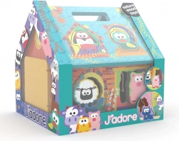 Lesena vstavljanka – kmečka hišica