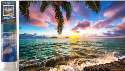 Diamantno slikanje – sončni zahod v raju 30 × 40 cm