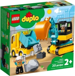 LEGO DUPLO tovorni tovornjak in gosenični bager