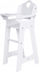 Lesen visok stolček za punčke Small Foot – bel