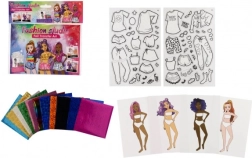 Kreativni komplet modna oblikovalka s folijskimi motivi