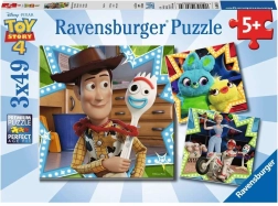 Ravensburger sestavljanka Toy Story 4 – skupaj smo v tem, 3×49 kosov