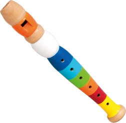 Barvasta lesena piščal za otroke