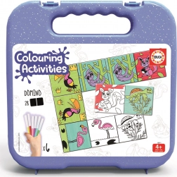 Pobarvani domino Živali s flomastri