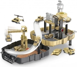 Vojaška postaja z 2 avtomobilčkoma v nahrbtniku