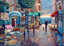 Sestavljanka Deževni dnevni sprehod 500 koščkov