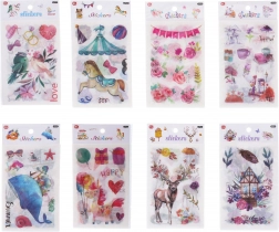 papirnate nalepke, mešan motiv, 18,5 × 10 cm, 6 listov