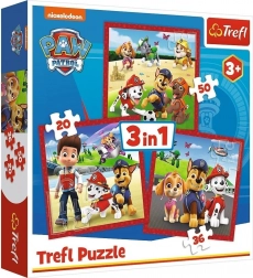 Sestavljanka 3 v 1 PAW PATROL Veseli kužki Trefl