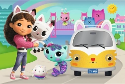 Sestavljanka Gabinina mačja hiša – Gabina in mačje dogodivščine, 60 koščkov