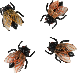 Dekorativne plastične muhe za noč čarovnic, 4 kosi