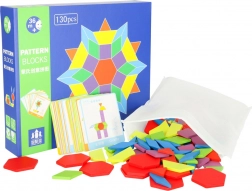 Lesena mozaikna Montessori sestavljanka 155 delov