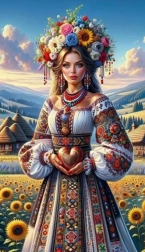 Diamantno slikanje – dekle s sončnicami 30 × 40 cm