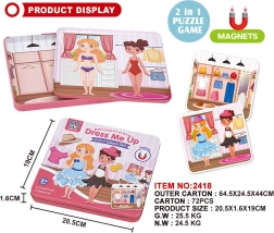 Kovinski magnetni komplet za malo stilistko 2v1