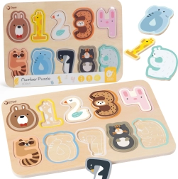 Klasična lesena sestavljanka številke Montessori 11 kosov