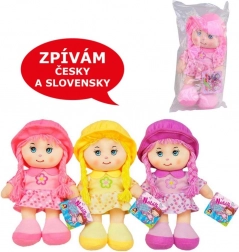 Tekstilna punčka z zvokom 26 cm