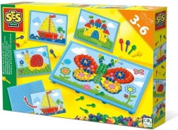 SES Creative mosaic pegboard with cards and pegs