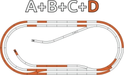 Komplet tirov ROCO GeoLine D z vključno podlago