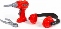 Otroški komplet orodja z vrtalnikom, zaščito za sluh in kleščami