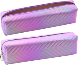 Organizator šolsko peresnica holografska v jelkinem vzorcu vijolična 21x6 cm