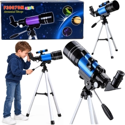 Otroški astronomski teleskop s stojalom, 70 mm in povečavo do 150×