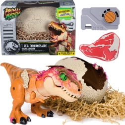 Interaktivni dinozaver T‑Rex iz izvaljenega jajca JURASSIC WORLD PRIMAL HATCH