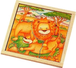 Lesene puzzle lev iz zbirke Safari