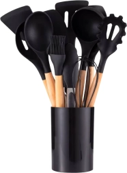 Set kuhinjskih pripomočkov 12 kosov – črna, mini