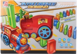 Gradbeni domino vlak s svetlobnimi in zvočnimi učinki