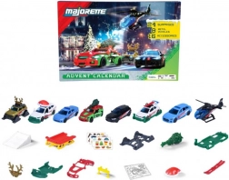 adventni koledar s kovinskimi avtomobilčki in dodatki (24 presenečenj)