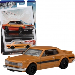 Hot Wheels Nissan Skyline 1971 HT 2000 GT‑R 1:64 oranžni avtomobilček 7 cm