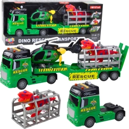 Reševalni set s kamionom, helikopterjem in dinozavrom