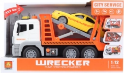 Plastični avtovleka na baterije 1:12 z lučmi in zvoki