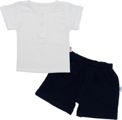 Dojenčkov mušelinast komplet New Baby Summer Nature temno moder 56 (0–3 m)