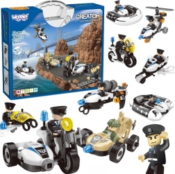 Woopie sestavljanka Policijska vozila 8 v 1 STEAM