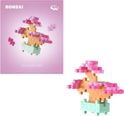 Plus-Plus rožnata bonsaj iz cvetlic, gradbeni komplet