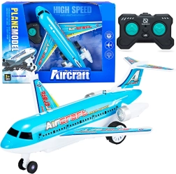 Remote-controlled airplane with LED lights, 26 cm