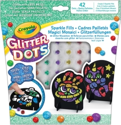 Crayola Glitter Dots mozaični okvirji – bleščeč ustvarjalni set za otroke