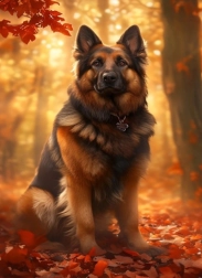 Diamantno slikanje nemški ovčar 30 × 40 cm