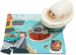 Top Bright lesene sestavljanke s igračno ladjo, 24 kosov