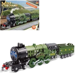 Mali mehanik parna lokomotiva s tenderjem - sestavljanka